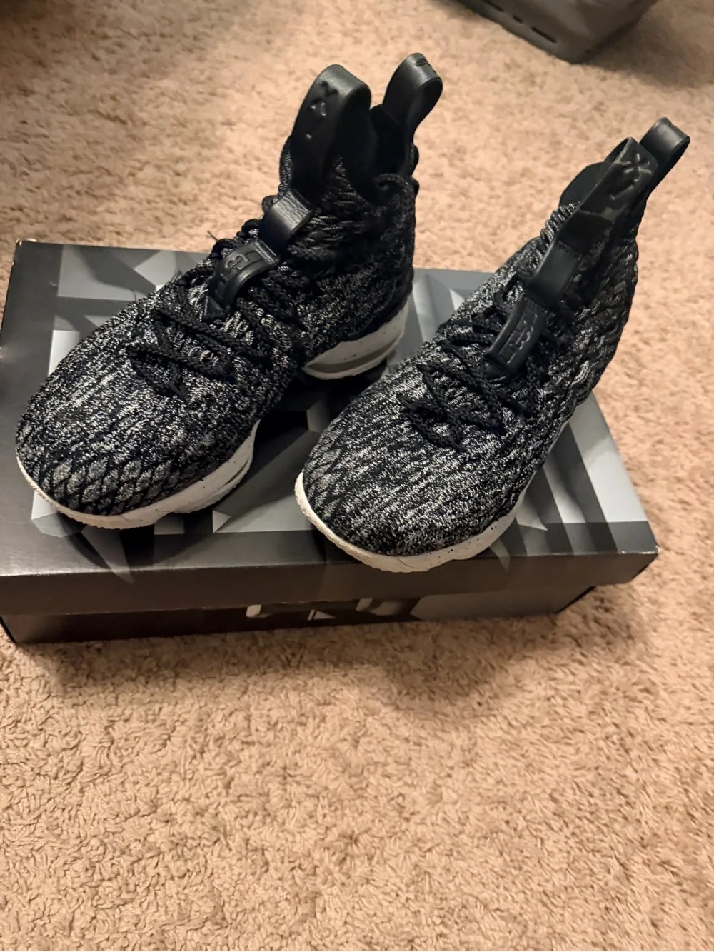 Nike LeBron XV (Ashes) Boys Basketball High Top Sneakers 6Y